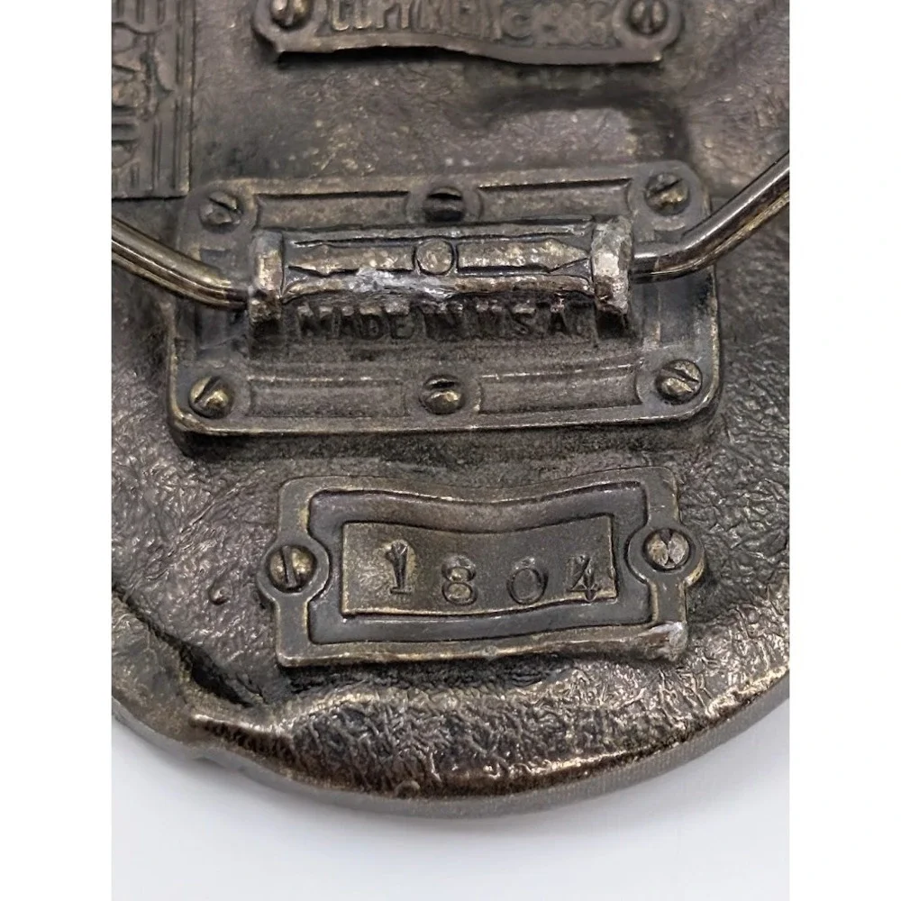 VTG 1986 Heavy Equipment Operator Belt Buckle The Great American‎ Buckle Co USA